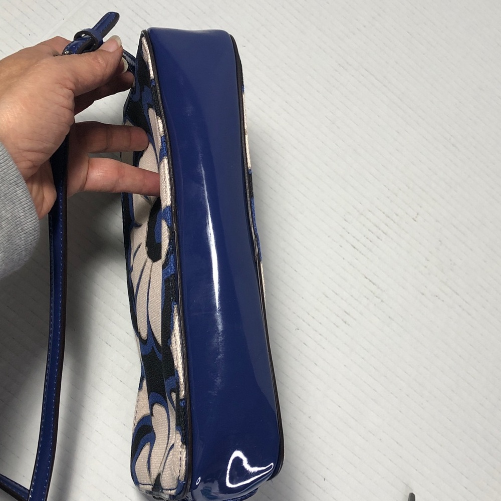 Coach Poppy Floral Scarf Print Flight Bag Crossbody Shoulder Bag - Picture 8 of 8